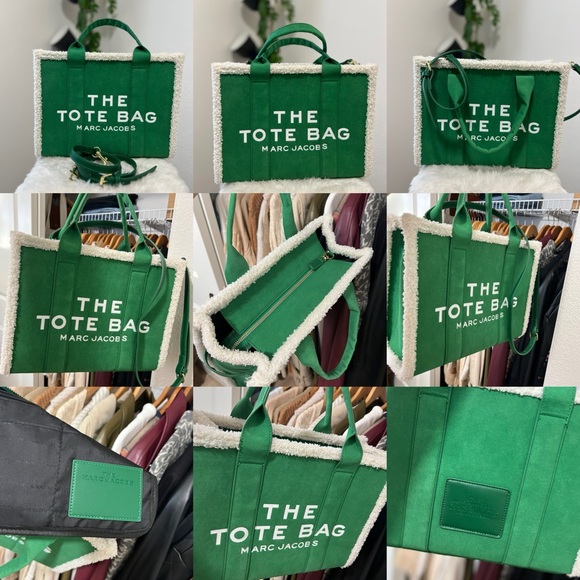 MARC JACOBS The Tote Bag Medium Suede & Sherpa Trim - Picture 4 of 16